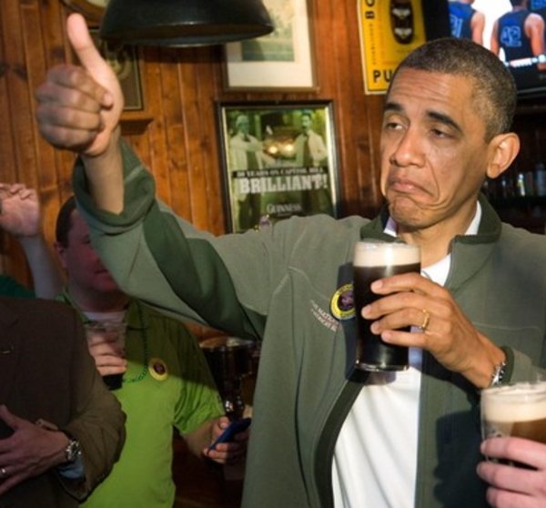 Obama drinking beer approves this